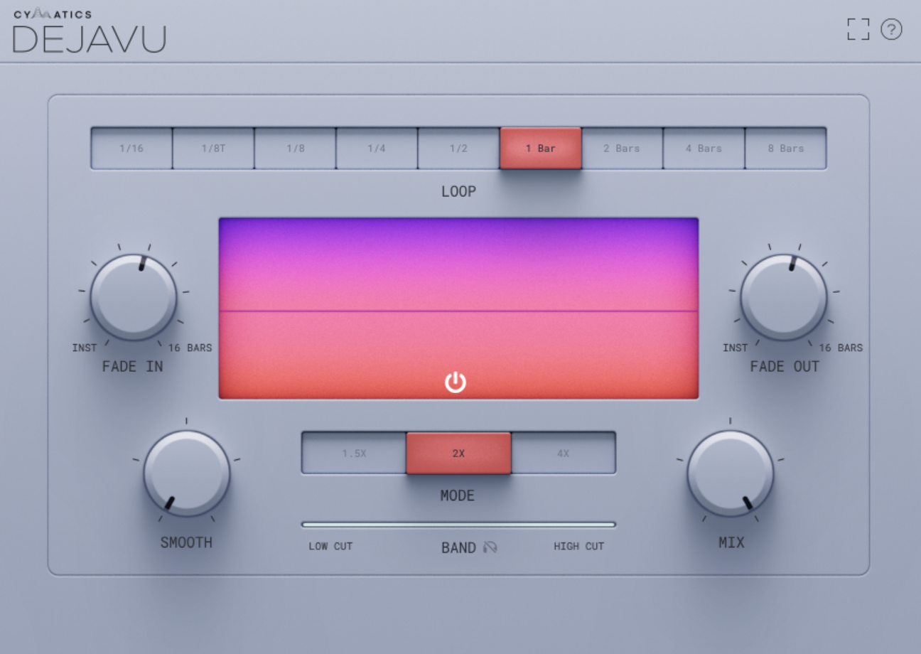 Cymatics Deja Vu User Interface