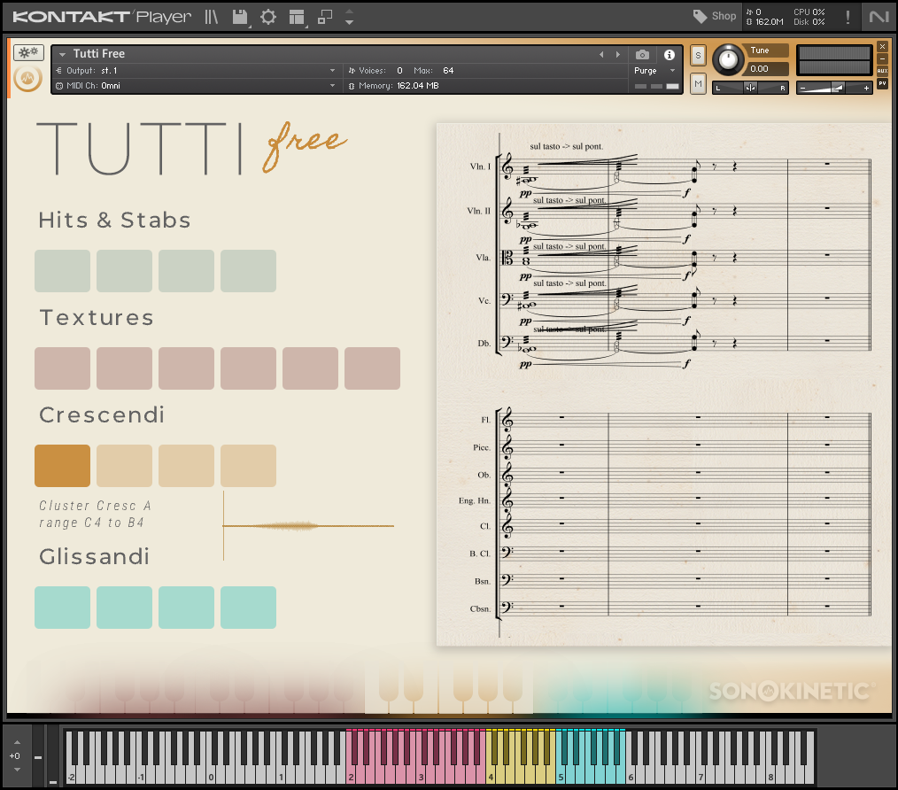 Tutti Free Kontakt Interface