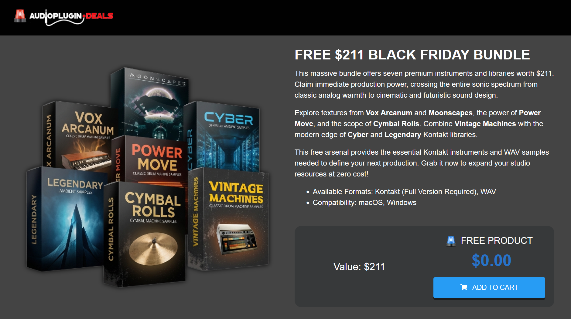 apd free black friday kontakt wav bundle